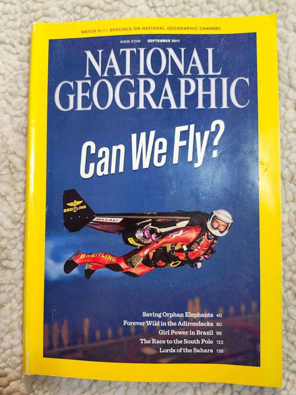 National Geographic Magazine September 2011 Can We Fly Science Issue Collectible